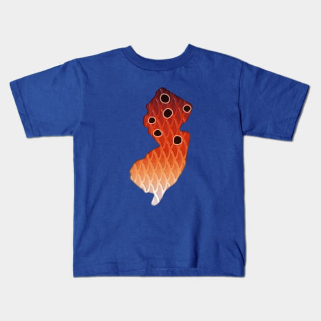 New Jersey Redfish Colors Red Drum Inspired Color Pattern Kids T-Shirt by TeeCreations